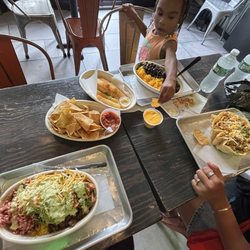East Coast Street Tacos - Hanger steak Burrito Bowl, chicken salad, Yucca Fries