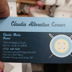Claudia Alteration Corner - My business card