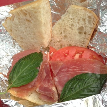 Pappardella - Dry Prosciutto sandwich on stale roll with no balsamic dressing, no olive oil. - Italian Near Me - New York, New York Pappardella - Dry Prosciutto sandwich on stale roll with no balsamic dressing, no olive oil. - Italian Near Me - New York, New York