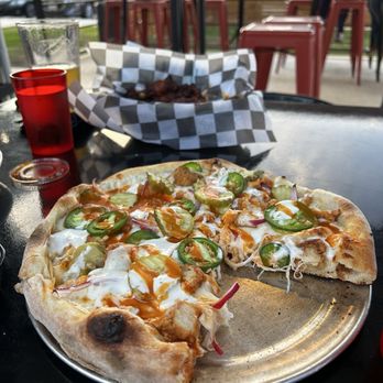 Culture Club - Buffalo chicken pizza with pickles added - Chicken Wings Near Me - Austin, Texas Culture Club - Buffalo chicken pizza with pickles added - Chicken Wings Near Me - Austin, Texas