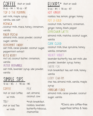 Menu photo 5 Sidecar Juicebar Sonoma, CA