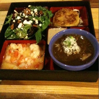 gogo gumbo! - The "TV Dinner" - it's a Cajun bento box! First timers try this to get a great sampling! It's very tasty, it will fill you up! - Seafood Near Me - Boyd, Texas gogo gumbo! - The "TV Dinner" - it's a Cajun bento box! First timers try this to get a great sampling! It's very tasty, it will fill you up! - Seafood Near Me - Boyd, Texas