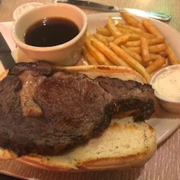Prime Rib Sandwich and Fries