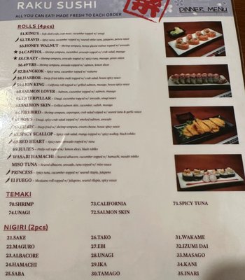 Menu photo 2 Raku Sushi West Sacramento, CA Menu photo 2 Raku Sushi West Sacramento, CA