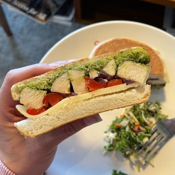 Bluecorn Cafe & Mercantile - Gf chicken pesto sandwich. Really good! - Candle Stores Near Me - Montrose, Colorado Bluecorn Cafe & Mercantile - Gf chicken pesto sandwich. Really good! - Candle Stores Near Me - Montrose, Colorado