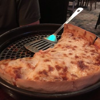 Exchequer Restaurant & Pub - Pepperoni and sausage deep dish pizza - Pizza Near Me - Chicago, Illinois
