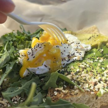 Cafe Aquatica - Poached egg over Avo toast - Coffee & Tea Near Me - Jenner, California