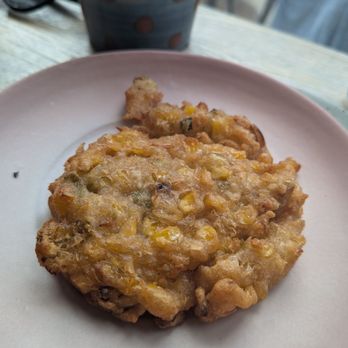 DUA DC Coffee - Bakwan - corn and green onion. Light savory snack - Coffee & Tea Near Me - Washington, DC, District of Columbia