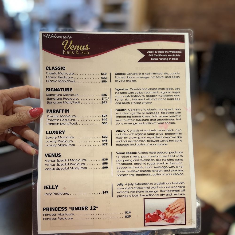 Venus Nail and Spa - Price/ service menu - Nail Salons Near Me - Nashville, Tennessee Venus Nail and Spa - Price/ service menu - Nail Salons Near Me - Nashville, Tennessee