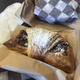 Chocolate stuffed croissant