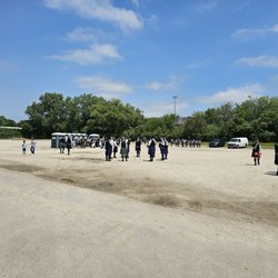 DuPage County Fairgrounds - Pip bands practicing