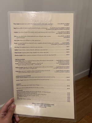 Menu photo 3 Sherpa's Adventures Restaurant & Bar Boulder, CO