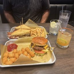 All-American Burger and Bacon Patty Melt lunch specials.