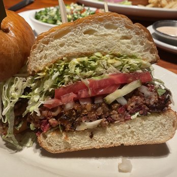 Houston's Restaurant - House Made Veggie Burger - New American Near Me - North Miami Beach, Florida Houston's Restaurant - House Made Veggie Burger - New American Near Me - North Miami Beach, Florida