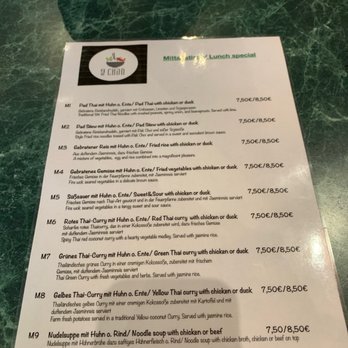 9 Chan - Lunch Menu - Thai Near Me - Landstuhl, RP