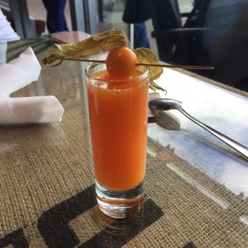 The Village - Another Jusu Shot! This one had tumeric, apple, carrot, ginger, and others I should have remembered! - Breakfast & Brunch Near Me - Victoria, British Columbia The Village - Another Jusu Shot! This one had tumeric, apple, carrot, ginger, and others I should have remembered! - Breakfast & Brunch Near Me - Victoria, British Columbia