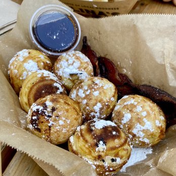 Katalina's - Pancake Balls filled with Dulce de Leche! - Breakfast & Brunch Near Me - Columbus, Ohio Katalina's - Pancake Balls filled with Dulce de Leche! - Breakfast & Brunch Near Me - Columbus, Ohio