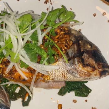 Nura - Porgy w/ macha sauce - New American Near Me - Brooklyn, New York