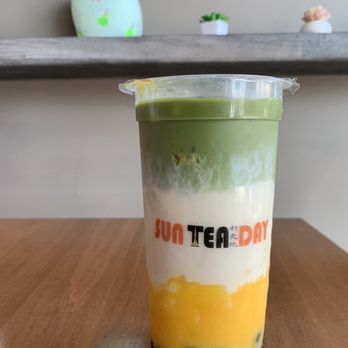 Sun Tea Day - Mango matcha with oat milk - Bubble Tea Near Me - Arcadia, California Sun Tea Day - Mango matcha with oat milk - Bubble Tea Near Me - Arcadia, California