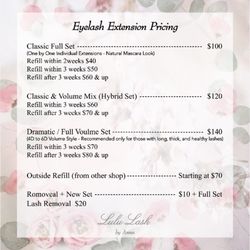 Lululash by Anna - Pricing
