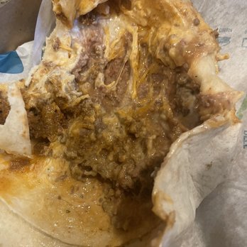 Taco Bell - a bite was taken out of the side or it was squished up in somebody's hand This is supposed to be a five Beefy 5-Layer Burrito - Fast Food Near Me - Saint Clair Shores, Michigan Taco Bell - a bite was taken out of the side or it was squished up in somebody's hand This is supposed to be a five Beefy 5-Layer Burrito - Fast Food Near Me - Saint Clair Shores, Michigan