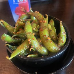 Spicy Garlic Edamame