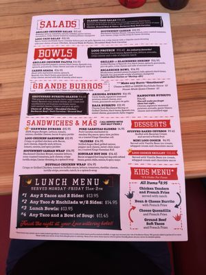 Menu photo 4 Loco Patron Scottsdale, AZ