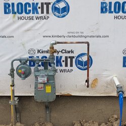 Enviroworld USA - Main Gas Meter. New Home Construction.