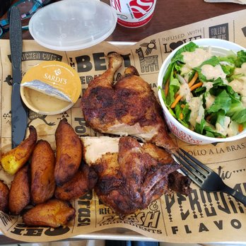Sardi's Pollo A La Brasa - Lunch special: $12.50 for 1/2 chicken, two sides, and a drink. - Peruvian Near Me - Laurel, Maryland Sardi's Pollo A La Brasa - Lunch special: $12.50 for 1/2 chicken, two sides, and a drink. - Peruvian Near Me - Laurel, Maryland