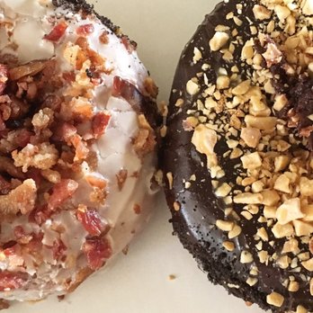 Duck Donuts - Maple Bacon and Chocolate w/peanuts and salted caramel glaze - Donuts Near Me - Alexandria, Virginia