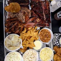 Meat locker and all the sides yumm. Meat locker and all the sides yumm.