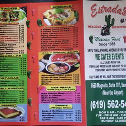 Paper menu 10/01/2026