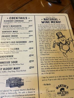 Menu photo 6 Martin's Bar-B-Que Joint Nashville, TN Menu photo 6 Martin's Bar-B-Que Joint Nashville, TN