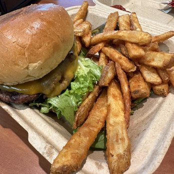 Sage Cafe - Cheeseburger with fries - Cafeteria Near Me - Carson City, Nevada