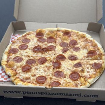 Pina's Pizza - Large Pepperoni Pizza - Pizza Near Me - Miami, Florida