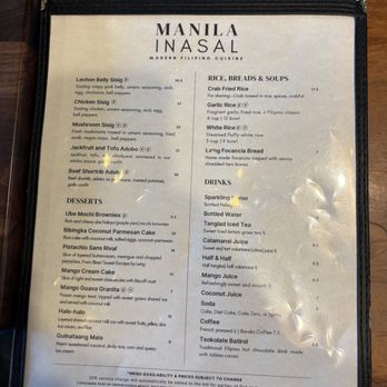 Manila Inasal - Menu - Filipino Near Me - Los Angeles, California