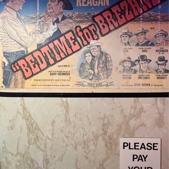 Busy Bee Cafe - Reagan one sheet in back room - Diners Near Me - Ventura, California