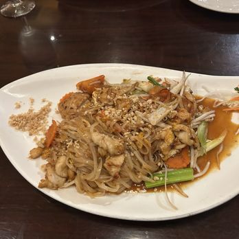 Ahan Thai Kitchen - Chicken P1. Pad Thai---careful with heat ordering! - Thai Near Me - Fernandina Beach, Florida Ahan Thai Kitchen - Chicken P1. Pad Thai---careful with heat ordering! - Thai Near Me - Fernandina Beach, Florida