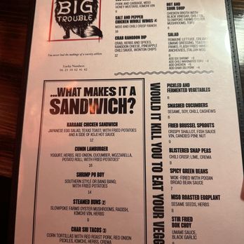 Big Trouble - Menu - Noodles Near Me - Hattiesburg, Mississippi Big Trouble - Menu - Noodles Near Me - Hattiesburg, Mississippi