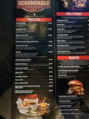 Menu photo 3 Scoundrels Tavern & Eatery North Las Vegas, NV