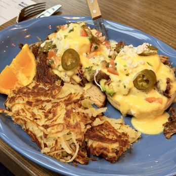 The Breakfast Club at Midtown - Carnitas Benedict without sour cream - New American Near Me - Mountain View, California The Breakfast Club at Midtown - Carnitas Benedict without sour cream - New American Near Me - Mountain View, California