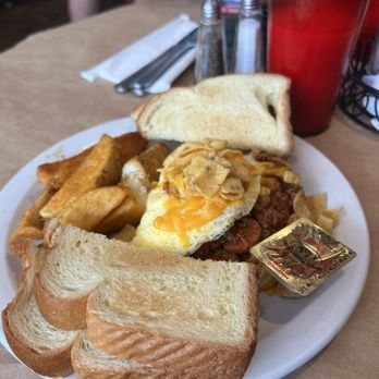 Cheeser's Palace Cafe - Special of the day was the chili cheese dog omelette.. delicious! - Breakfast & Brunch Near Me - Clermont, Florida Cheeser's Palace Cafe - Special of the day was the chili cheese dog omelette.. delicious! - Breakfast & Brunch Near Me - Clermont, Florida