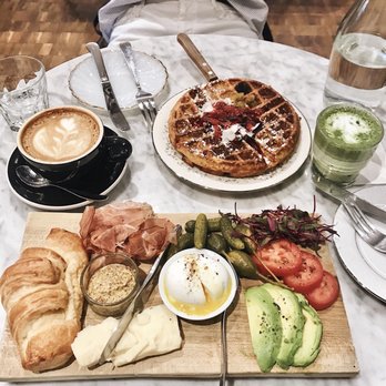 Mr West Cafe Bar Downtown - Breakfast board and waffle - Bars Near Me - Seattle, Washington Mr West Cafe Bar Downtown - Breakfast board and waffle - Bars Near Me - Seattle, Washington