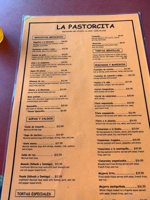 Menu photo 1 La Pastorcita Atlanta, GA Menu photo 1 La Pastorcita Atlanta, GA