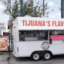 Tijuana’s Flavor - Outside with menu.