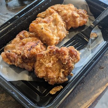 Tokyo Soul - Kara-age (didn't get a photo until after one piece had been eaten) - Japanese Curry Near Me - Arcadia, California Tokyo Soul - Kara-age (didn't get a photo until after one piece had been eaten) - Japanese Curry Near Me - Arcadia, California