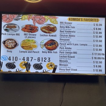 Komida: Filipino Kitchen - Menu - Filipino Near Me - Glen Burnie, Maryland Komida: Filipino Kitchen - Menu - Filipino Near Me - Glen Burnie, Maryland