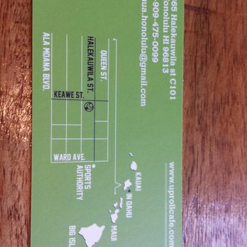 Up Roll Cafe - Honolulu - Da business card....... - Sushi Bars Near Me - Honolulu, Hawaii Up Roll Cafe - Honolulu - Da business card....... - Sushi Bars Near Me - Honolulu, Hawaii