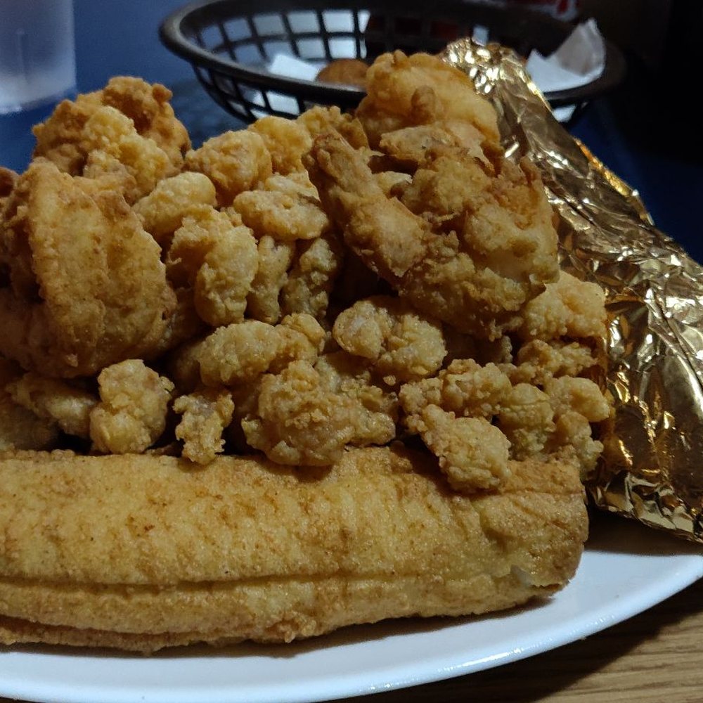 Captain Steve's - Captains Platter with baked sweet potato - Seafood Near Me - Harrisburg, North Carolina