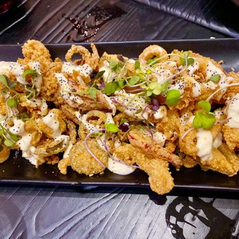 Sicily Coal Fired Pizza - Calamari with everything bagel seasoning- just the right amount of calamari and hot peppers- perfectly fried! - Pizza Near Me - Middletown, Connecticut Sicily Coal Fired Pizza - Calamari with everything bagel seasoning- just the right amount of calamari and hot peppers- perfectly fried! - Pizza Near Me - Middletown, Connecticut